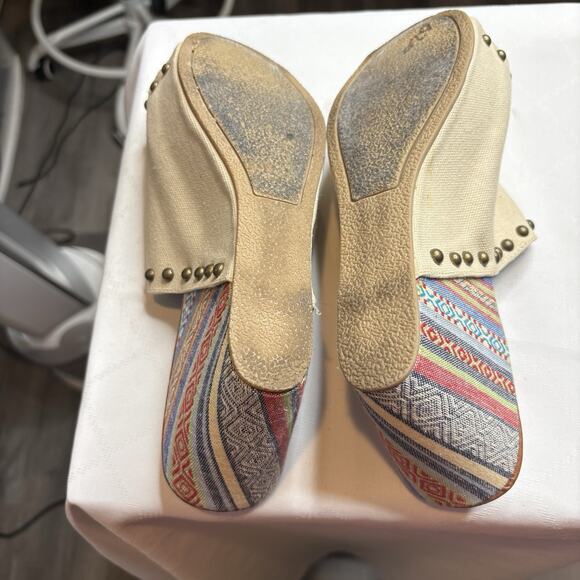 VTG Rampage Womens Y2K Studded Quizzy Platform Wedges Sandals Size 8.5 Going Out - Picture 3 of 10